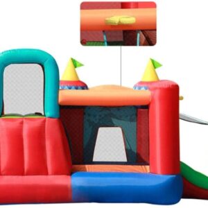 Inflatable Castle and Slide, Children S Playground Indoor Inflatable Toys Outdoor Circus Trampoline Square Playground Colors