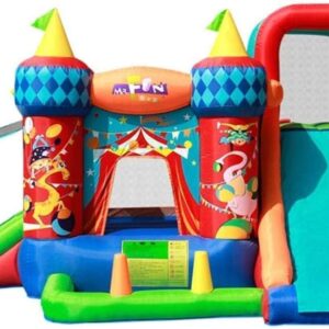 Inflatable Castle and Slide, Children S Playground Indoor Inflatable Toys Outdoor Circus Trampoline Square Playground Colors