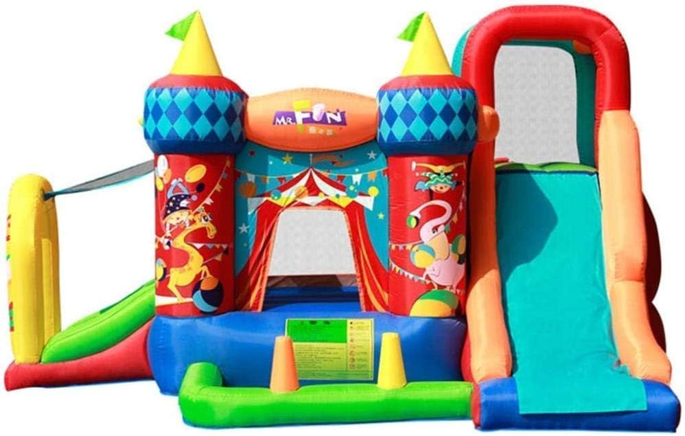 Inflatable Castle and Slide, Children S Playground Indoor Inflatable Toys Outdoor Circus Trampoline Square Playground Colors