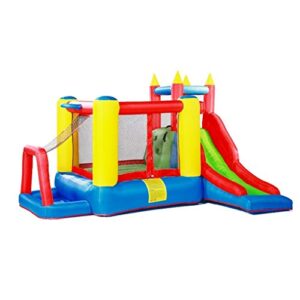 children's inflatable castle,outdoor trampoline children's slide children's fitness equipment indoor sports playground best gift for your child,colors,280 * 340 * 210cm