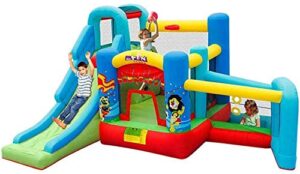 inflatable castle and slide,s children s slides outdoor small football fields children s trampolines square playgrounds children s playpens colors 450 360 245cm