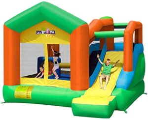 inflatable castle and slide, children slide outdoor small naughty castle home trampoline/square playground kids playpen colors