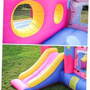 Inflatable Castle and Slide, Outdoor Trampoline Castle Children s Playground Children s Fitness Equipment Gift for Your Child Colors 520 272 202cm