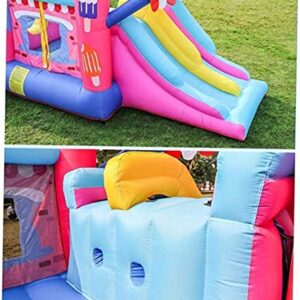 Inflatable Castle and Slide, Outdoor Trampoline Castle Children s Playground Children s Fitness Equipment Gift for Your Child Colors 520 272 202cm