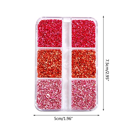 Crushed Glass Glitter Multicolor Irregular Metal Fragments Broken Glass Sprinkling Coarse Glitter Suitable for Nail Broken Glass Pieces for Resin Crafts