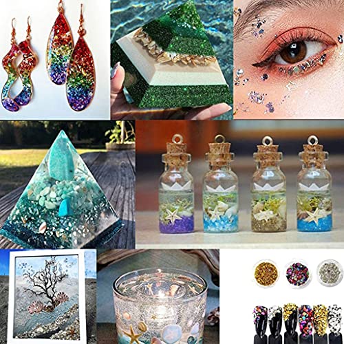 Crushed Glass Glitter Multicolor Irregular Metal Fragments Broken Glass Sprinkling Coarse Glitter Suitable for Nail Broken Glass Pieces for Resin Crafts