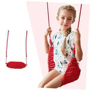 Totority 1pc Children's Leisure Swing Baby Swings Outdoor Kids Playset Outdoor Swings Playground Swing Chair Swing for Kids Backyard Swing Polyester Red Hanging Swing Baby Hanging Seat Seat