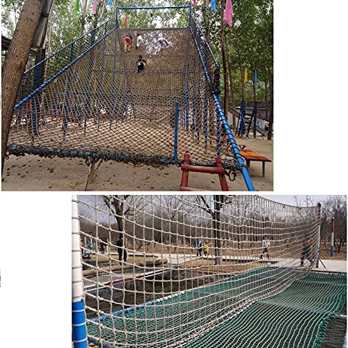 Kids Outdoor Climbing Net, Climbing Cargo Net Swing, Tree House Safety Net, Commonly Used in Backyard, Playground, Ninja Warrior Style Obstacle Race Course(Size:1m*3m)