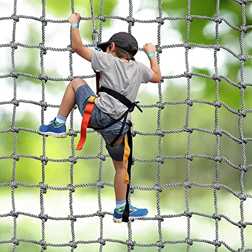 Kids Outdoor Climbing Net, Climbing Cargo Net Swing, Tree House Safety Net, Commonly Used in Backyard, Playground, Ninja Warrior Style Obstacle Race Course(Size:1m*3m)