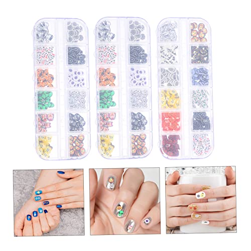 FRCOLOR 9 Boxes Nail Art Accessories Nail Decals for Nail Art Glitter Nail Polish Set Glitter Set Nail Glitter Nail Art Sequins Sparkle Nail Art Soft Pottery Polymer Clay Nail Sequins