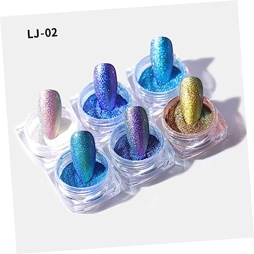 Lurrose 18 Pcs 6 Flash Suit Sequin Set Acrylic Nail Set Ar Accessories Nail Shining Sugar Effect Glitter Nail Glitter Powder DIY Manicure Accessories Manicure Quicksand Powder Pigment