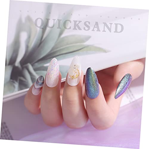 Lurrose 18 Pcs 6 Flash Suit Sequin Set Acrylic Nail Set Ar Accessories Nail Shining Sugar Effect Glitter Nail Glitter Powder DIY Manicure Accessories Manicure Quicksand Powder Pigment