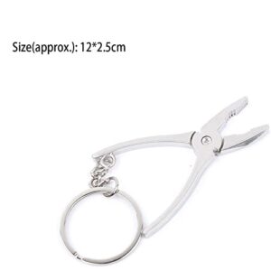 TUJOBA Pincers， 1PC Keychain Pocket Mini Pliers Keyring Keychain Metal Adjustable Mini Vise Tool Ornament Accessories Pliers Hand Tools