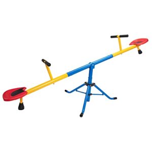 360-Degree Rotation Seesaw, Indoor Outdoor Teeter Totter, Kids Playground Equipment for Backyard