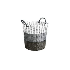 TBGFPO Extra Large Woven Cotton Rope Storage Basket Blanket Storage Baskets, Laundry and Toy Storage, Nursery Hamper - (Color : D)