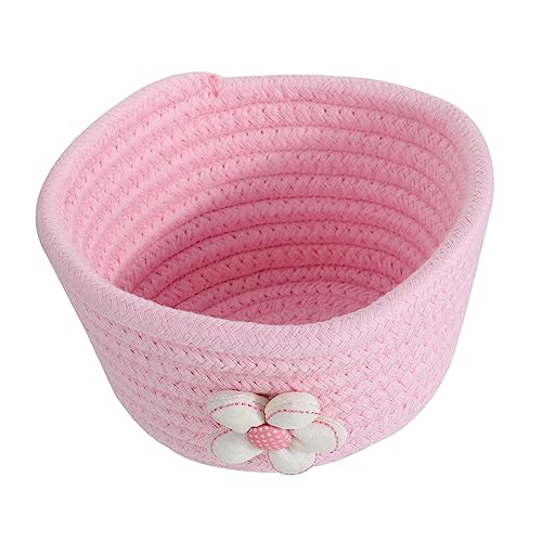 Alasum Storage Basket Nursery Storage Basket Candy Basket Kitchen Storage Basket Foldable Storage Bins Makeup Organizer Box Collapsible Baskets Round Cotton Basket Cotton Storage Basket