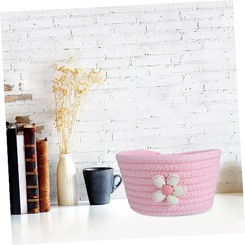 Alasum Storage Basket Nursery Storage Basket Candy Basket Kitchen Storage Basket Foldable Storage Bins Makeup Organizer Box Collapsible Baskets Round Cotton Basket Cotton Storage Basket