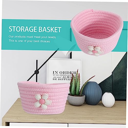 Alasum Storage Basket Nursery Storage Basket Candy Basket Kitchen Storage Basket Foldable Storage Bins Makeup Organizer Box Collapsible Baskets Round Cotton Basket Cotton Storage Basket