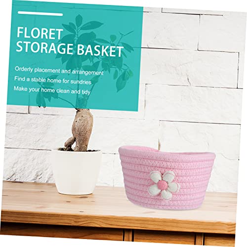 Alasum Storage Basket Nursery Storage Basket Candy Basket Kitchen Storage Basket Foldable Storage Bins Makeup Organizer Box Collapsible Baskets Round Cotton Basket Cotton Storage Basket