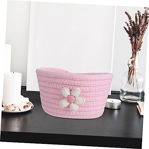 Alasum Storage Basket Nursery Storage Basket Candy Basket Kitchen Storage Basket Foldable Storage Bins Makeup Organizer Box Collapsible Baskets Round Cotton Basket Cotton Storage Basket