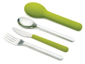 joseph joseph goeat compact stainless-steel cutlery set, green