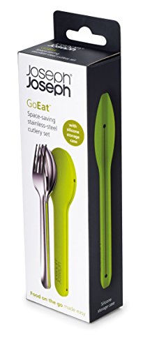 Joseph Joseph GoEat Compact Stainless-Steel Cutlery Set, Green