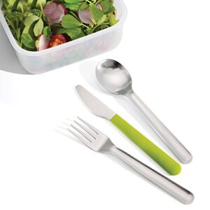 Joseph Joseph GoEat Compact Stainless-Steel Cutlery Set, Green