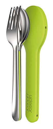 Joseph Joseph GoEat Compact Stainless-Steel Cutlery Set, Green