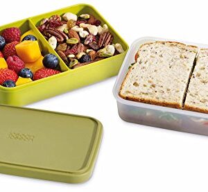 Joseph Joseph 81031 GoEat Compact 2-in-1 Lunch Box, Green