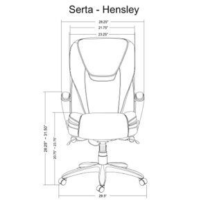 Serta® Smart Layers™ Hensley Big & Tall Ergonomic Bonded Leather High-Back Chair, Roasted Chestnut/Satin Nickel