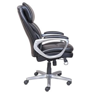 Serta® Smart Layers™ AIR Arlington Executive Chair, Leather, Black/Pewter