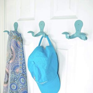 SmartHook ColorZ Garment Friendly Double Coat Hook (2 Pack, Pastel Blue)