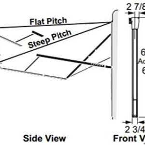 Carefree R001643BLK Awning Arm Assembly, 8 feet Length x 8 feet Extension , Black , Standard