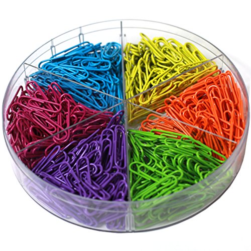 Office Style 28 mm Colored Paper Clips, 480-Pieces, Mixed, Medium (A1-28MM480PCSCLRPC)