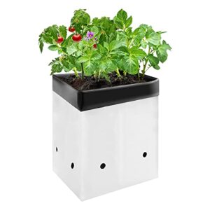 vivosun 50-pack 3 gallon grow bags for plants, black-and-white thick plastic bags for potting seedlings, and rooting