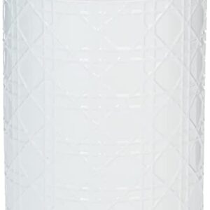 Kassatex ARN-WB Rattan Wastebin, White