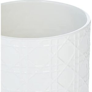 Kassatex ARN-WB Rattan Wastebin, White