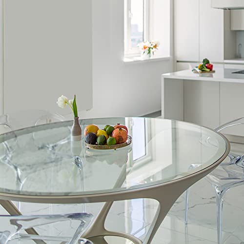 Fab Glass and Mirror 42" Inch Round 1/4 Inch Thick Flat Polished Tempered Glass Table Top, 42 Inch, Clear