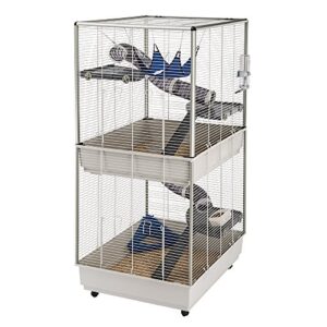 ferplast ferret tower two-story ferret cage | xxl| ferret cage measures 29.5l x 31.5w x 63.4h - inches