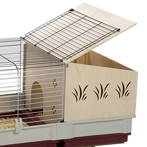 Krolik Extra-Large Rabbit Cage w/ Wood Hutch Extension Rabbit Cage Includes All Accessories and Measures 55.9L x 23.62W x 19.68H and Includes ALL Accessories