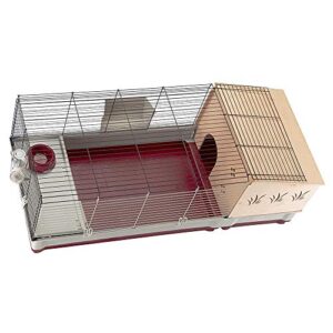 Krolik Extra-Large Rabbit Cage w/ Wood Hutch Extension Rabbit Cage Includes All Accessories and Measures 55.9L x 23.62W x 19.68H and Includes ALL Accessories