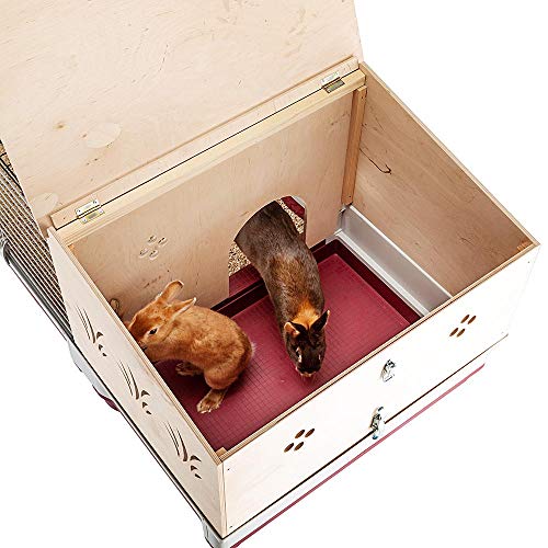 Krolik Extra-Large Rabbit Cage w/ Wood Hutch Extension Rabbit Cage Includes All Accessories and Measures 55.9L x 23.62W x 19.68H and Includes ALL Accessories