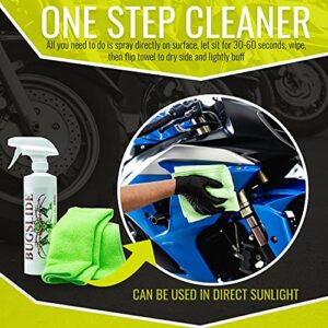 BugSlide 16 Oz Shop Kit with Microfiber Towel - Bug Remover and Automotive Polish - Multisurface Cleaning and Car Detailing Solution that Shines and Degreases without Scratching