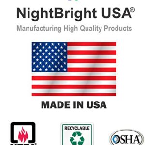 Photoluminescent Exit Sign Red W/Holes and Hardware - Aluminum - UL 924 Code Approved/IBC/NFPA 101) Made in USA | NightBright USA Part Number ULR-050-HH
