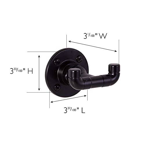 Design House 580688 Kimball Double Robe Hook, Satin Black