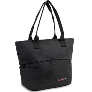 j world new york lola tote bag insulated lunch-box for women, black, one size