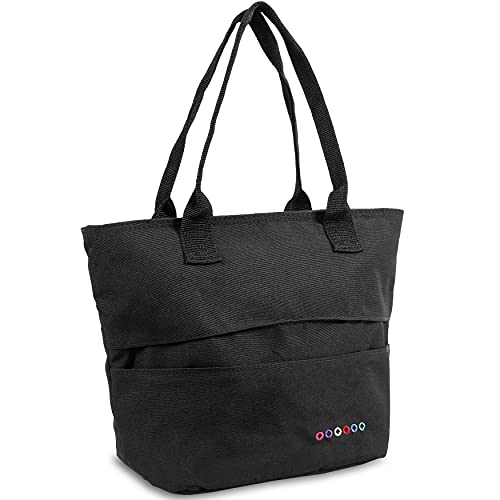 J World New York Lola Tote Bag Insulated Lunch-Box for Women, Black, One Size