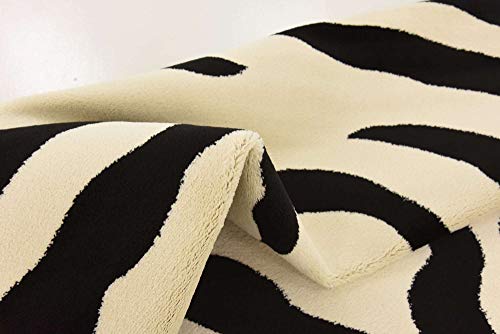 Unique Loom Wildlife Collection Animal Inspired with Zebra Design Area Rug, 9 ft x 12 ft, Ivory/Black