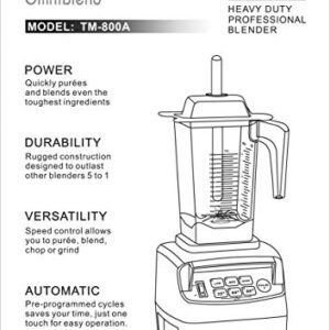 JTC OmniBlend V TM-800A Professional Blender (Black)