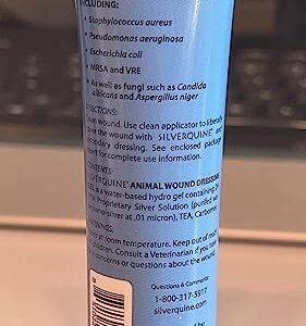 Silverquine Pet Wound & Itch Care | Dogs, Cats, Horses, Skin & Coat Care, Hydrogel Liquid Bandage, Healing on Cuts, Hot Spot, Burns, Skin Irritation, for Relief & Treatment, Vet Recommended 1.5OZ